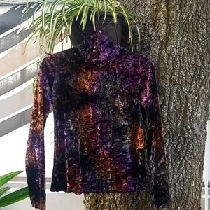 Vintage velvet tie dye turtle neck